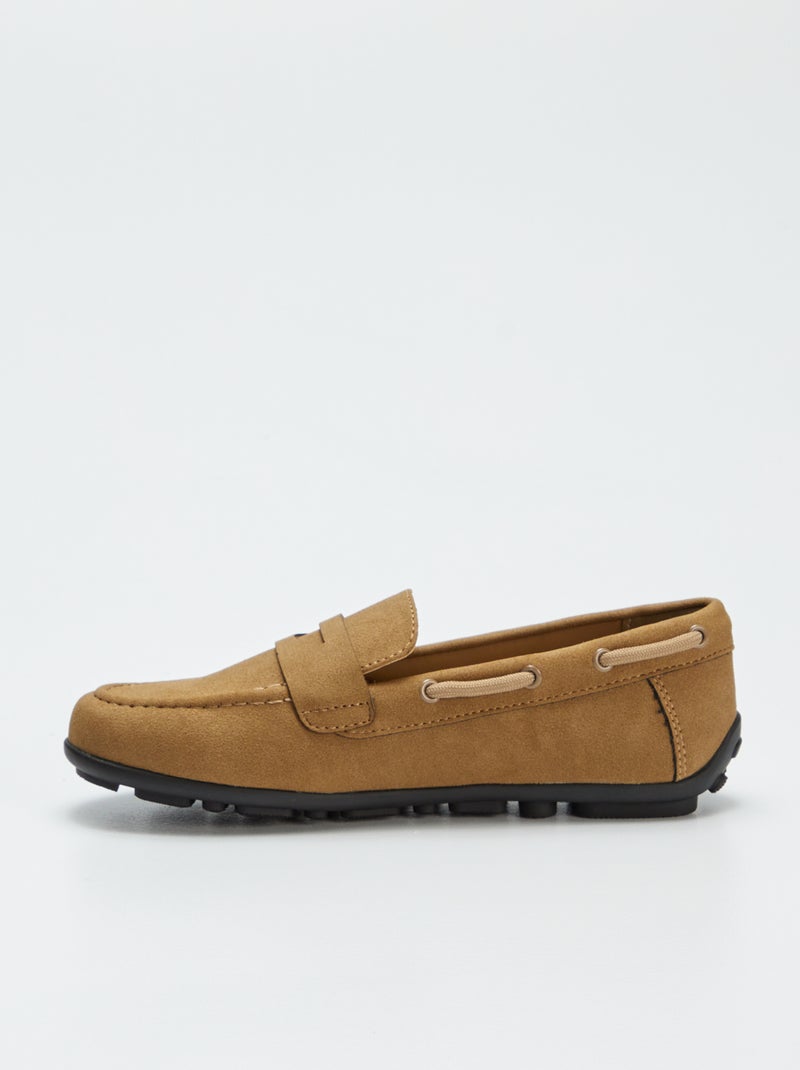 Mocassins bateaux unis Marron - Kiabi