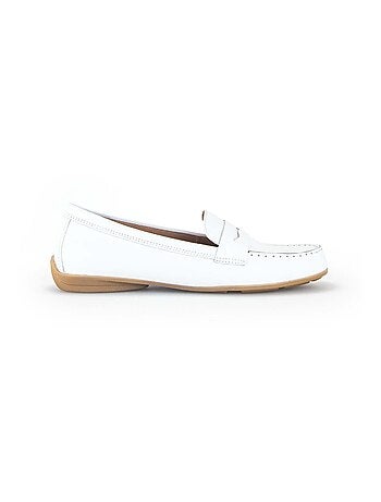 Mocassins blanc en cuir