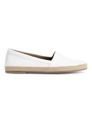 Mocassins blanc en cuir lisse