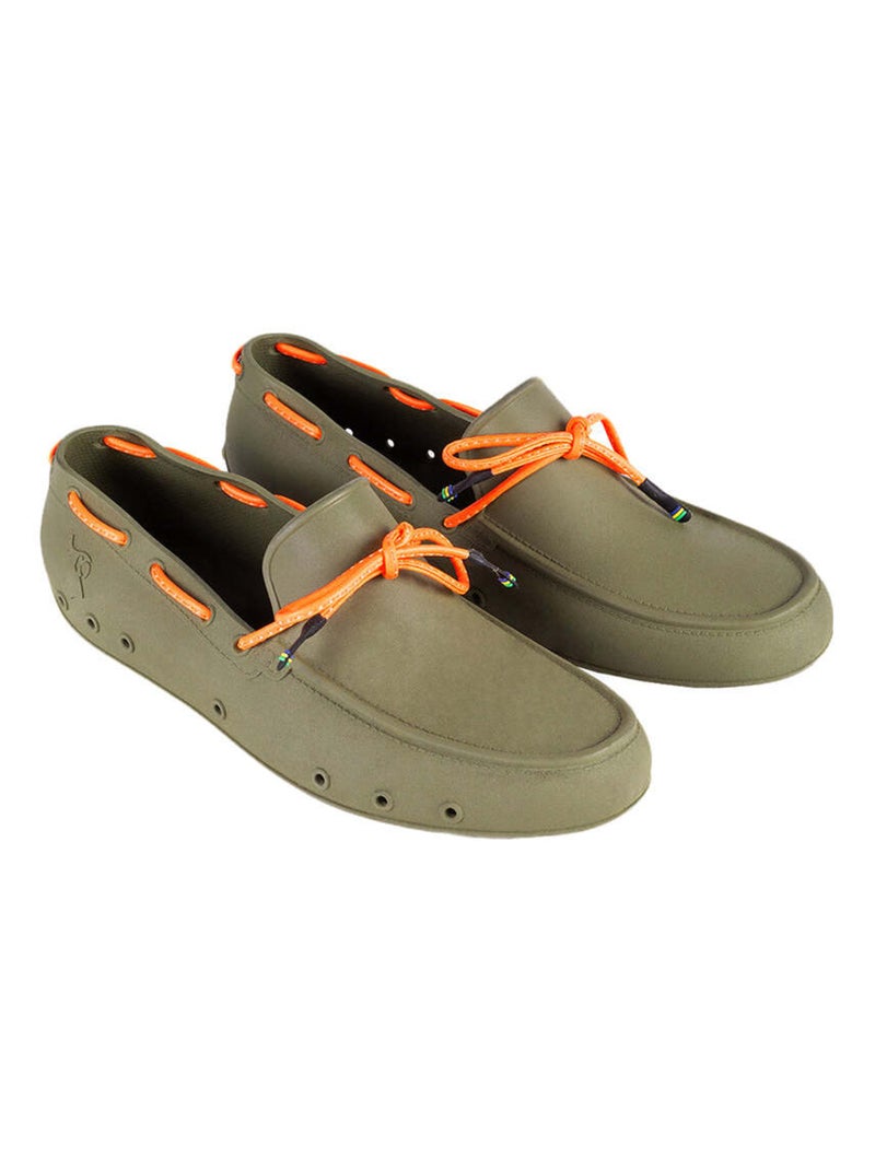 Mocassins Catamara Fluo Cacatoès Kaki/Orange fluo - Kiabi
