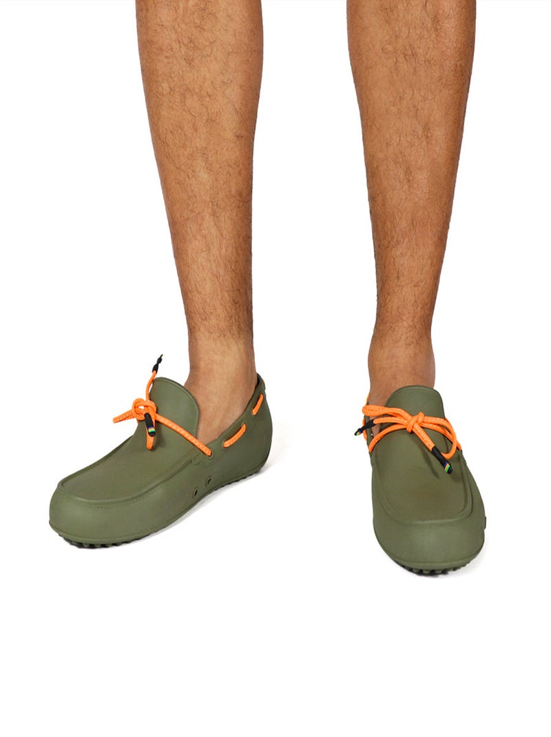 Mocassins Catamara Fluo Cacatoès Kaki/Orange fluo - Kiabi