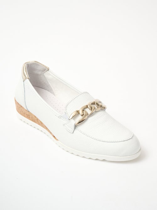 Mocassins chaîne largeur confort compensés - Kiabi