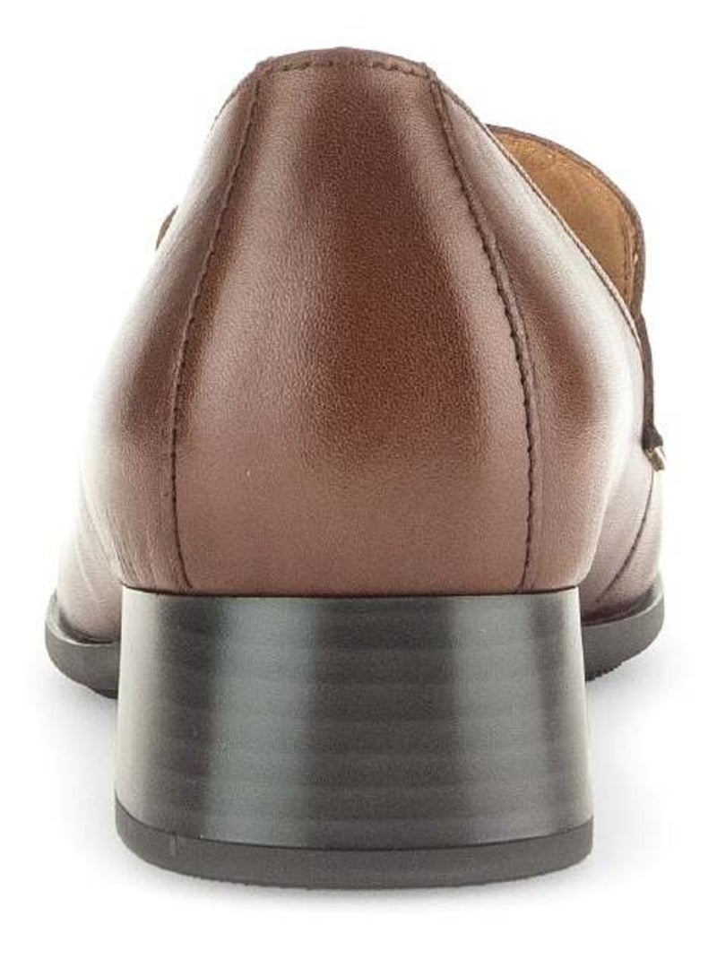 Mocassins Cognac en cuir lisse Gabor Marron - Kiabi