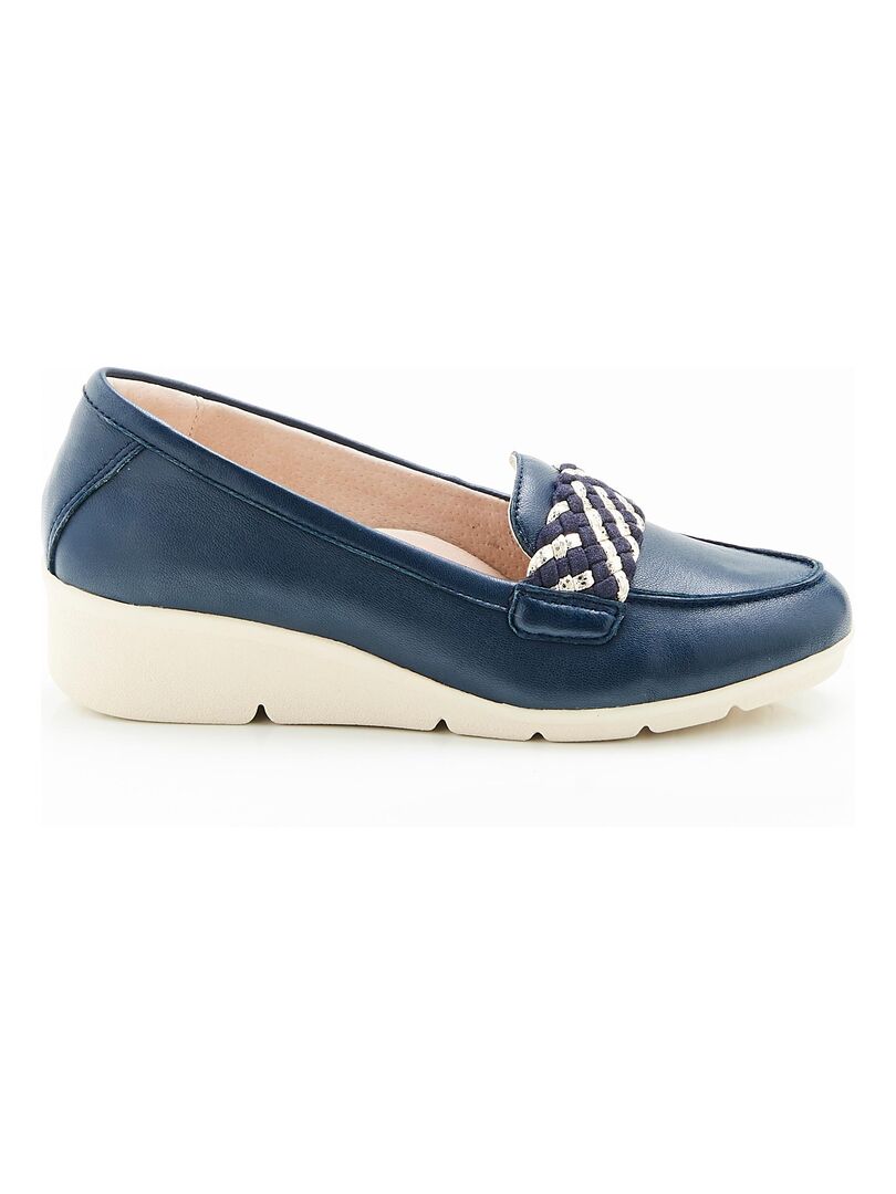 Chaussures Compensées Confortable BOSANOVA Mocassins Compensées Pour Femme Avec Détail Métallique Mocassins Femme