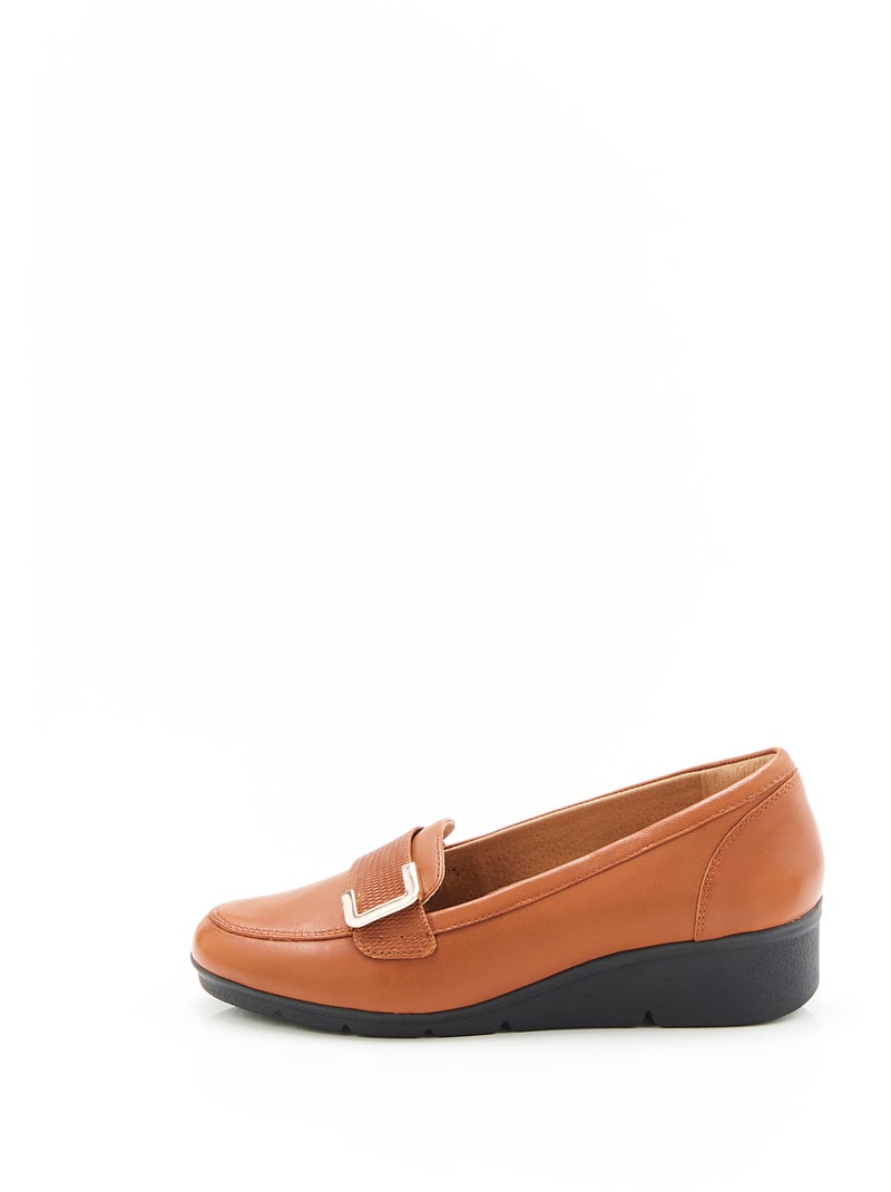 Mocassins compensés Amortyl - Damart Marron caramel - Kiabi