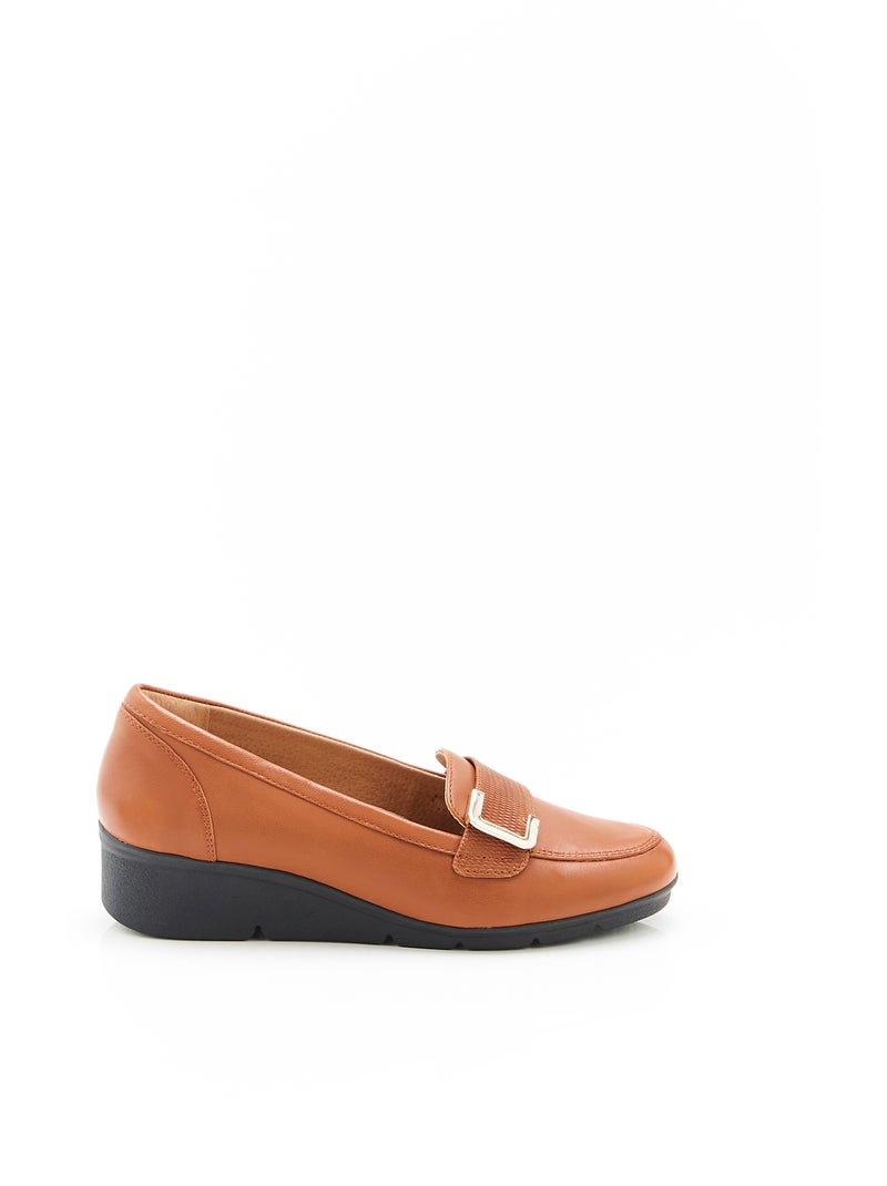 Mocassins compensés Amortyl - Damart Marron caramel - Kiabi