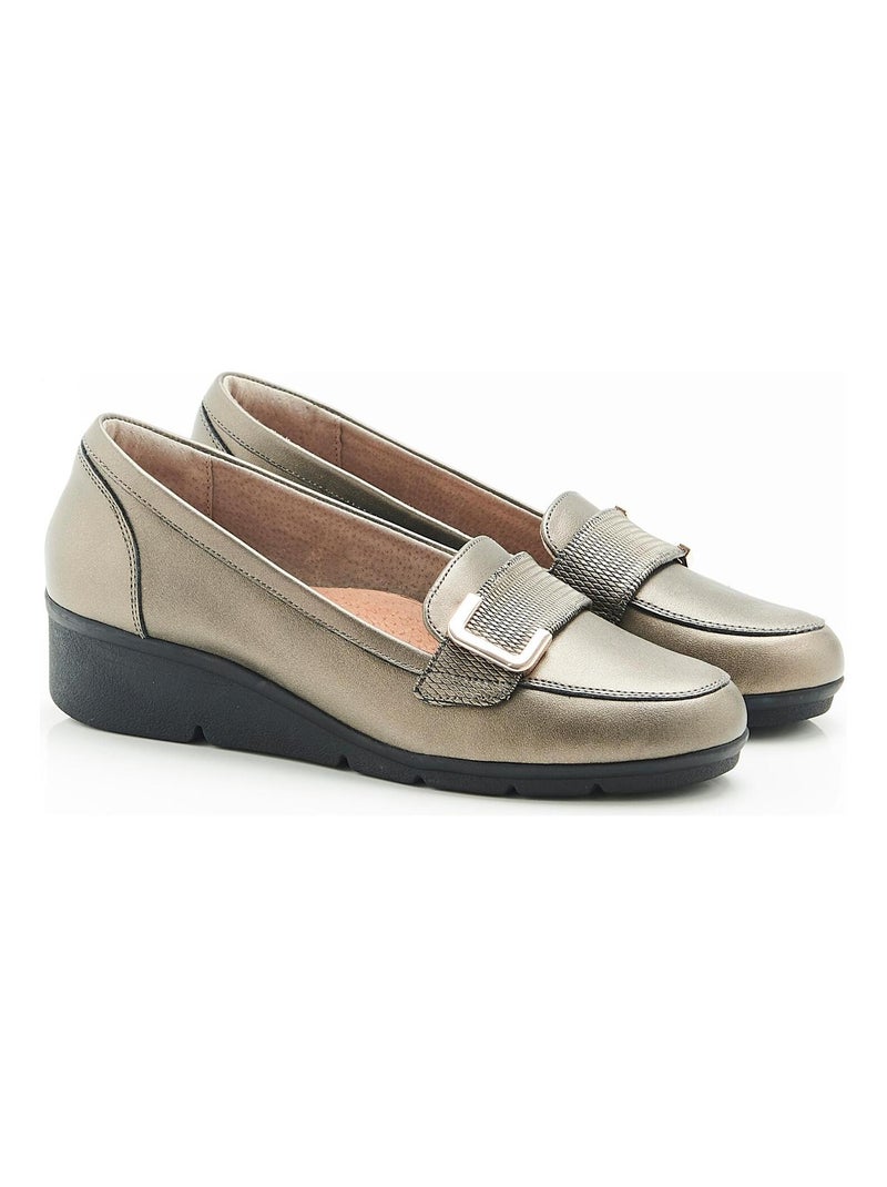 Mocassins compensés Amortyl - Damart Marron - Kiabi