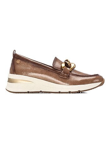 Mocassins compensés femme en verni
