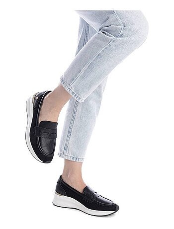 Mocassins compensés femme