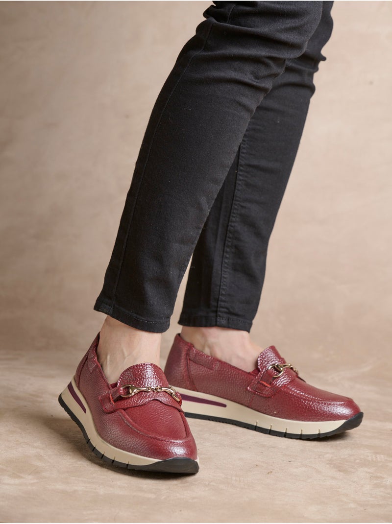 Mocassins compensés semelle amovible - PEDICONFORT Bordeaux - Kiabi
