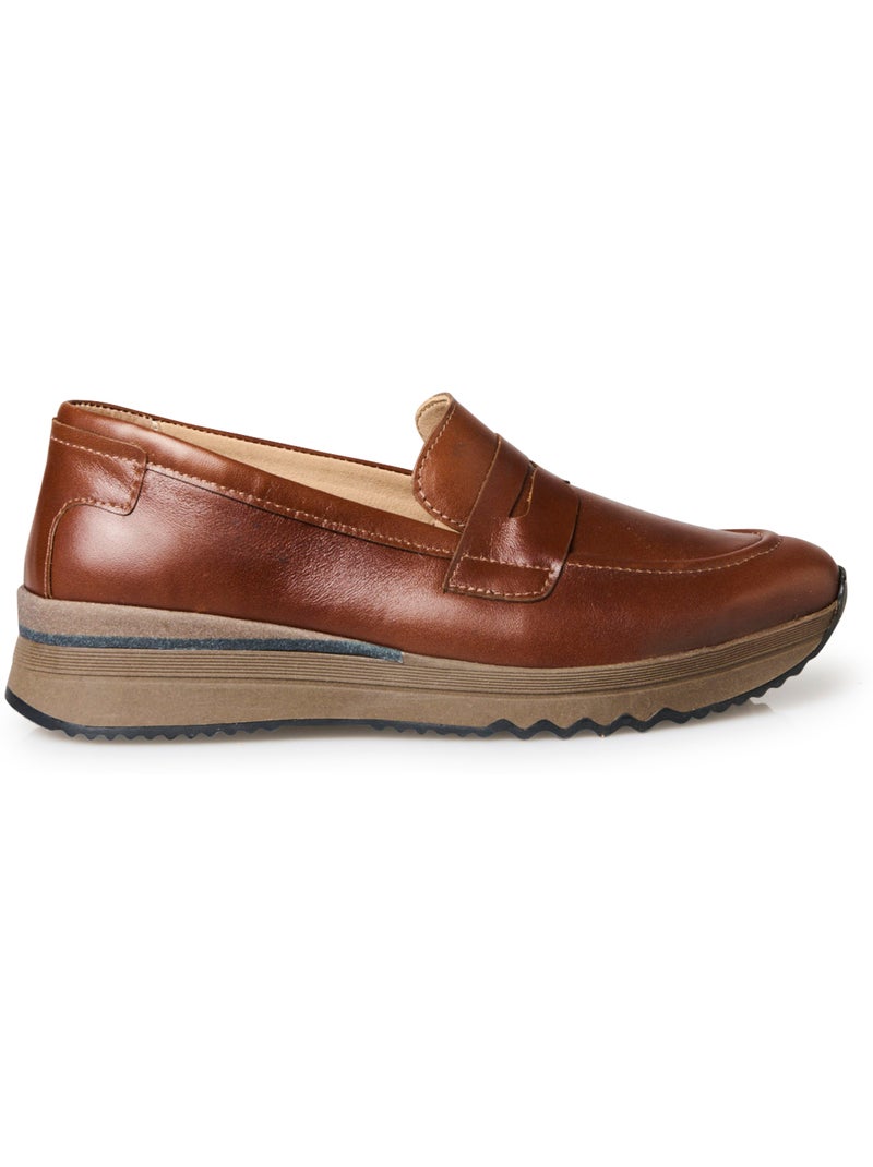 Mocassins compensés semelle amovible - PEDICONFORT Cognac - Kiabi