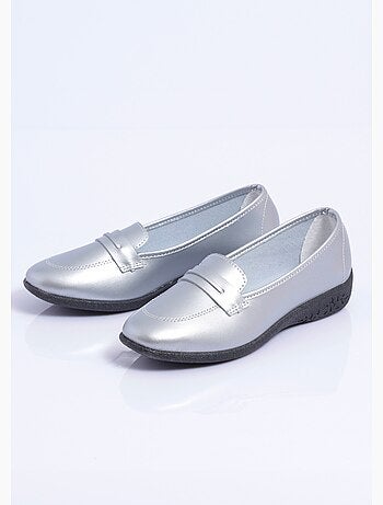 Mocassins compensés souples cuir irrisé - Afibel