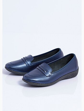 Mocassins compensés souples cuir irrisé - Afibel