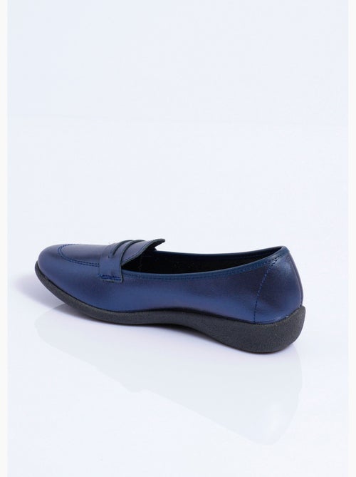 Mocassins compensés souples cuir irrisé - Afibel - Kiabi