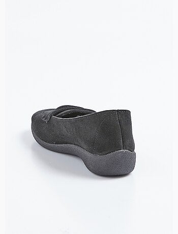 Mocassins compensés souples cuir velours - Afibel
