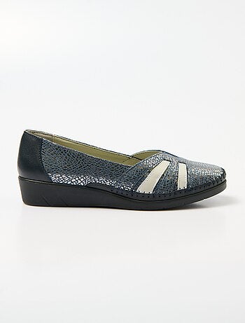 Mocassins compensés souples largeur confort cuir - Afibel