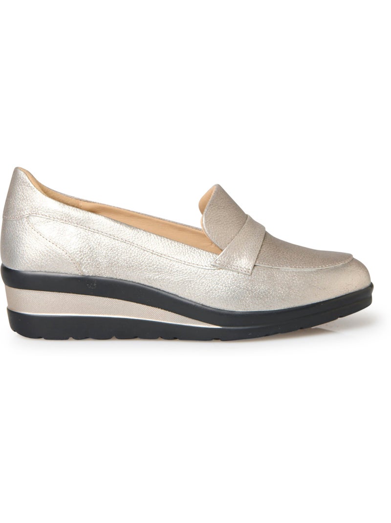 Mocassins compensés talon 4,5 cm - PEDICONFORT Doré - Kiabi