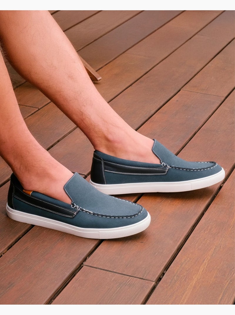 Mocassins confortable, souple, semelle à mémoire forme et facile à enfiler Bleu marine - Kiabi