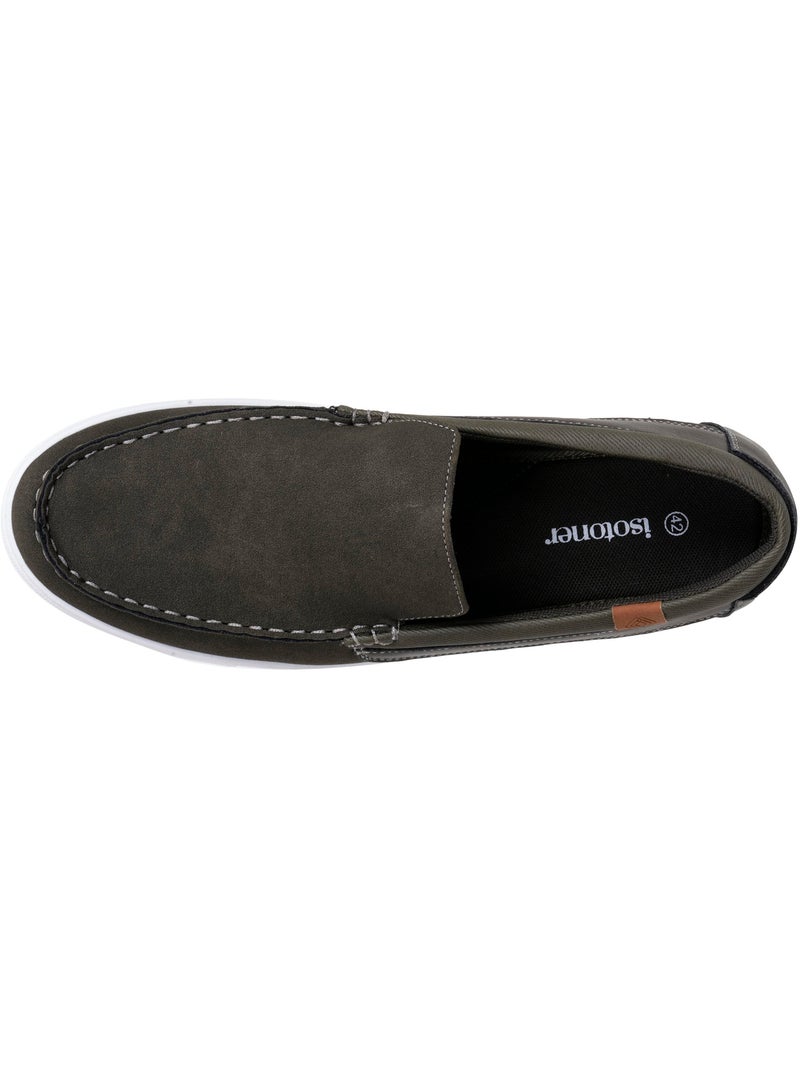 Mocassins confortable, souple, semelle à mémoire forme et facile à enfiler Kaki - Kiabi