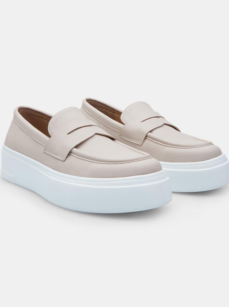 Mocassins  confortables Bata Beige - Kiabi