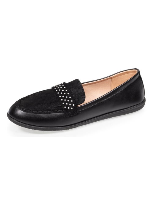 Mocassins confortables, faciles à enfiler, bi matières  Isotoner - Kiabi