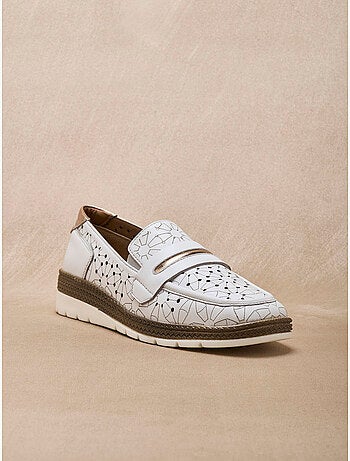Mocassins cuir avec élastiques d'aisance - PEDICONFORT