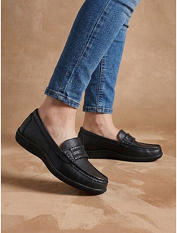 Mocassins cuir femme semelle amovible - PEDICONFORT