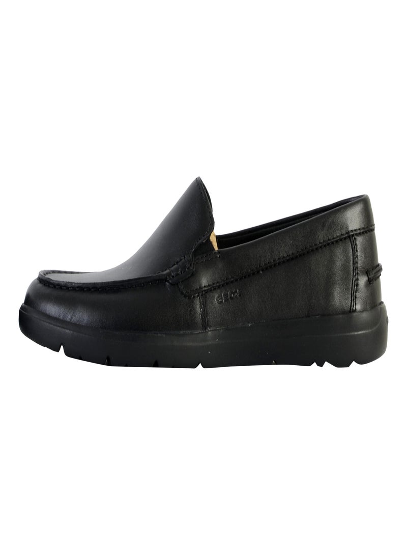 Mocassins Cuir Geox Leitan Noir - Kiabi