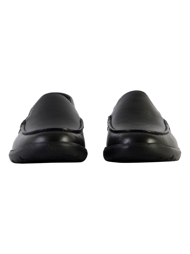 Mocassins Cuir Geox Leitan Noir - Kiabi