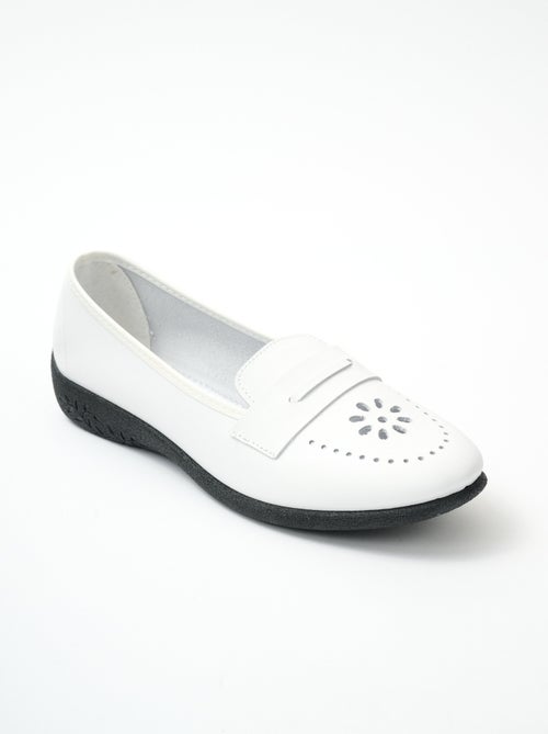 Mocassins cuir grande largeur - Afibel - Kiabi