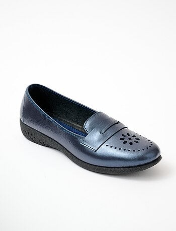 Mocassins cuir grande largeur
