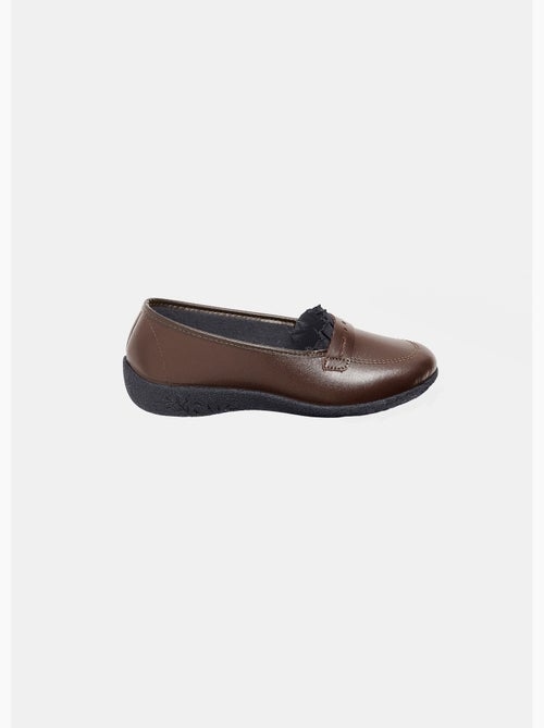 Mocassins cuir, intérieur polaire chaud - AFIBEL - Kiabi