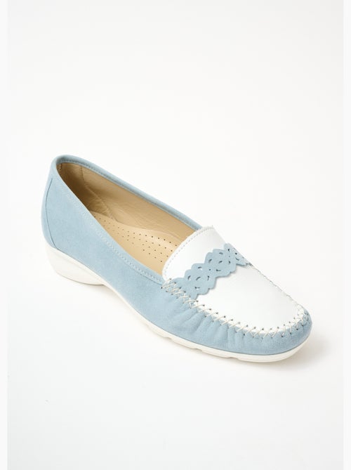 Mocassins cuir largeur confort - Afibel - Kiabi