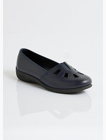 Mocassins cuir largeur confort élastiqué - afibel