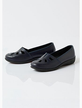 Mocassins cuir largeur confort élastiqué - afibel