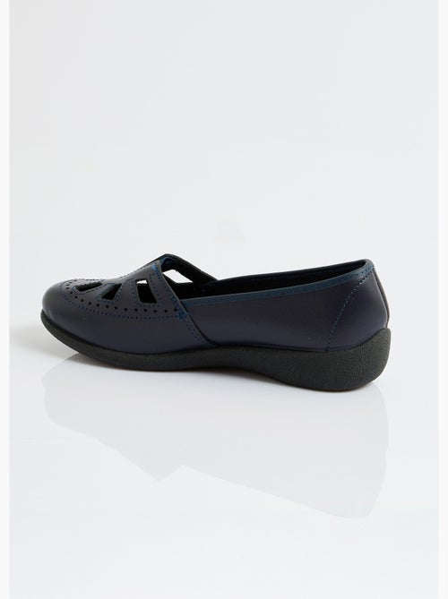 Mocassins cuir largeur confort élastiqué - afibel - Kiabi Mocassins cuir largeur confort élastiqué - afibel - Kiabi