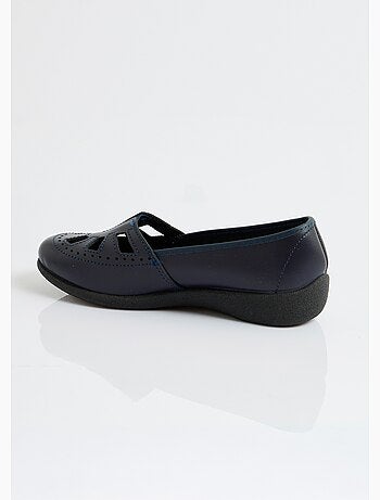 Mocassins cuir largeur confort élastiqué