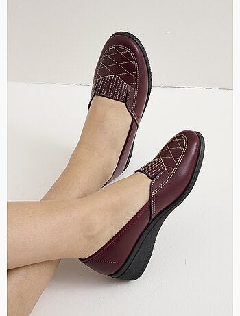 Mocassins cuir largeur confort élastiqués - afibel