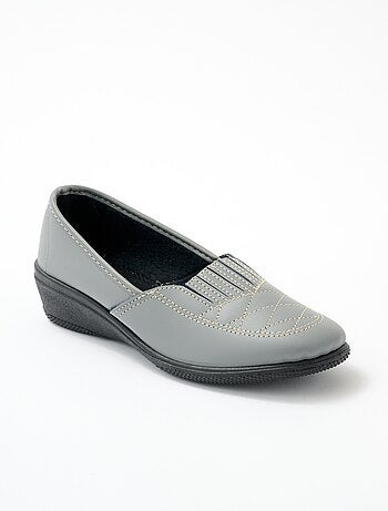 Mocassins cuir largeur confort élastiqués - Afibel