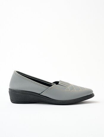 Mocassins cuir largeur confort élastiqués - Afibel