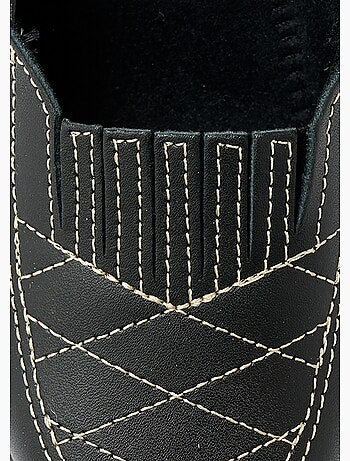 Mocassins cuir largeur confort élastiqués - afibel
