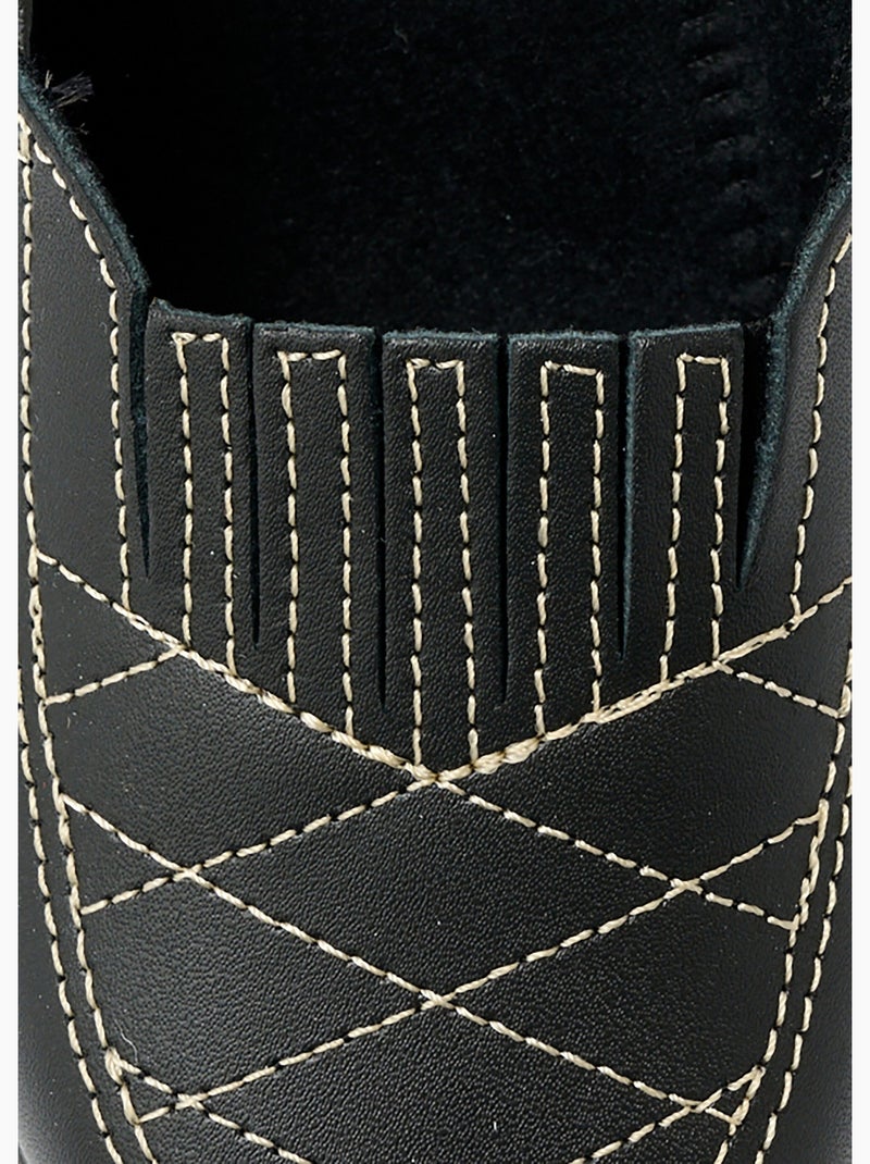Mocassins cuir largeur confort élastiqués - afibel Noir - Kiabi