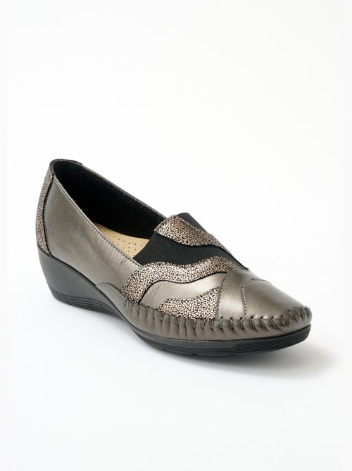 Mocassins cuir largeur confort fantaisie - Afibel - Kiabi Mocassins cuir largeur confort fantaisie - Afibel - Kiabi