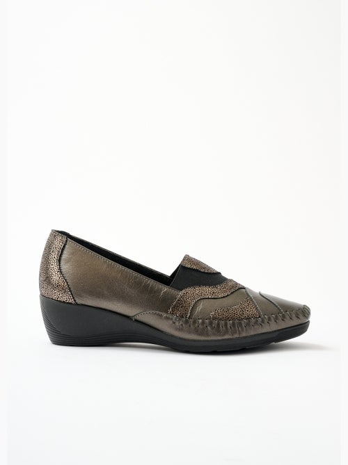 Mocassins cuir largeur confort fantaisie - Afibel - Kiabi Mocassins cuir largeur confort fantaisie - Afibel - Kiabi
