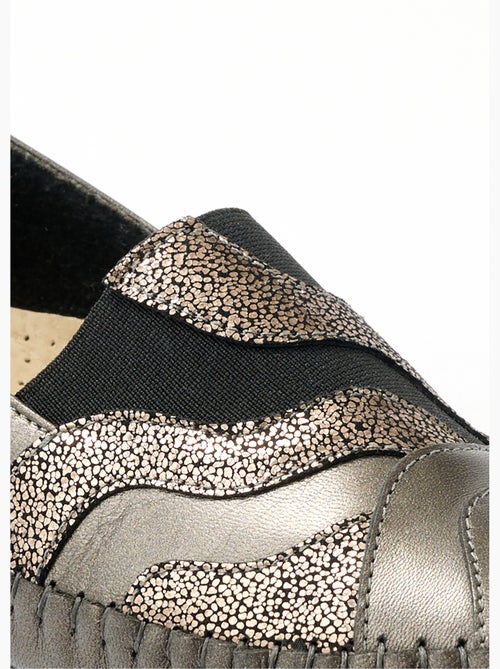 Mocassins cuir largeur confort fantaisie - Afibel - Kiabi Mocassins cuir largeur confort fantaisie - Afibel - Kiabi