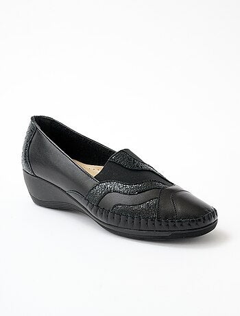 Mocassins cuir largeur confort fantaisie - Afibel