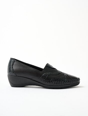 Mocassins cuir largeur confort fantaisie - Afibel