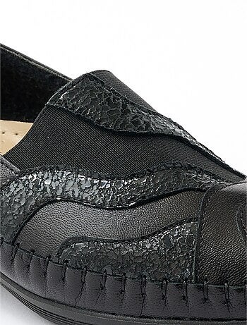 Mocassins cuir largeur confort fantaisie - Afibel