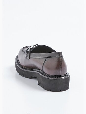 Mocassins cuir mors métal et semelle crantée - AFIBEL