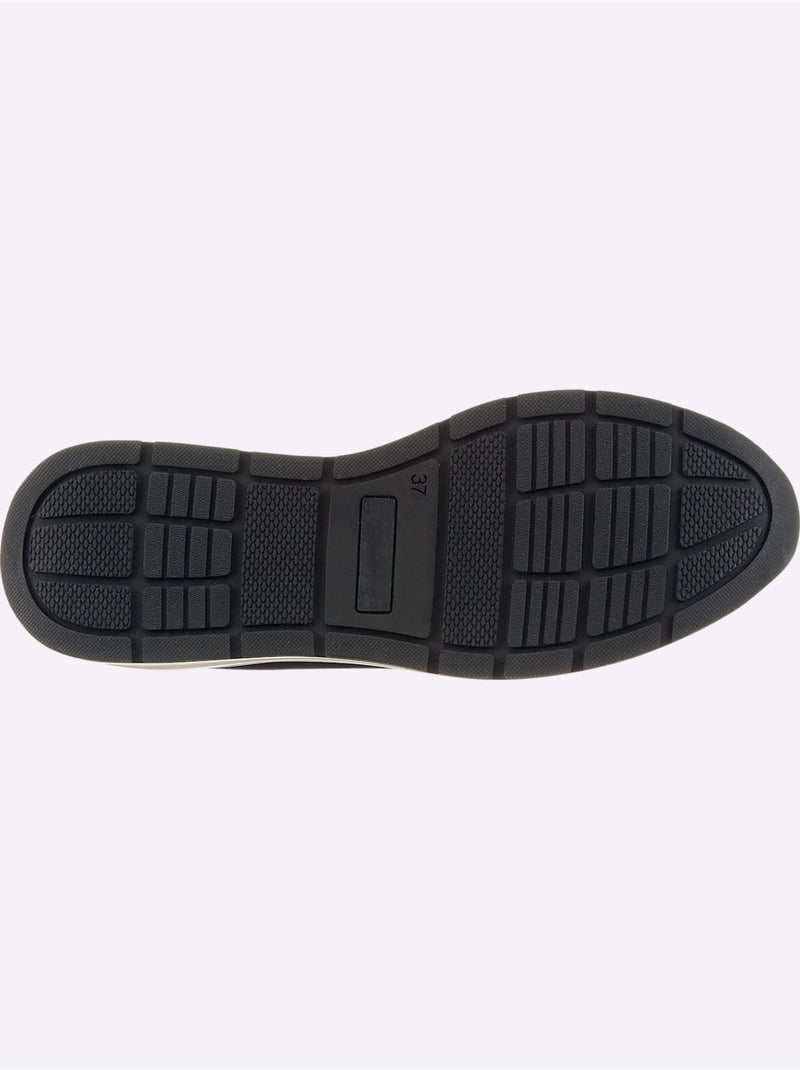 Mocassins Cuir Nappa De Chèvre - Taille Standard - Helline Noir - Kiabi